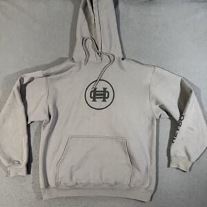 Heybo‎ Hoodie Big Logo Kangaroo Pocket Mens Size Large Gray Outdoors
